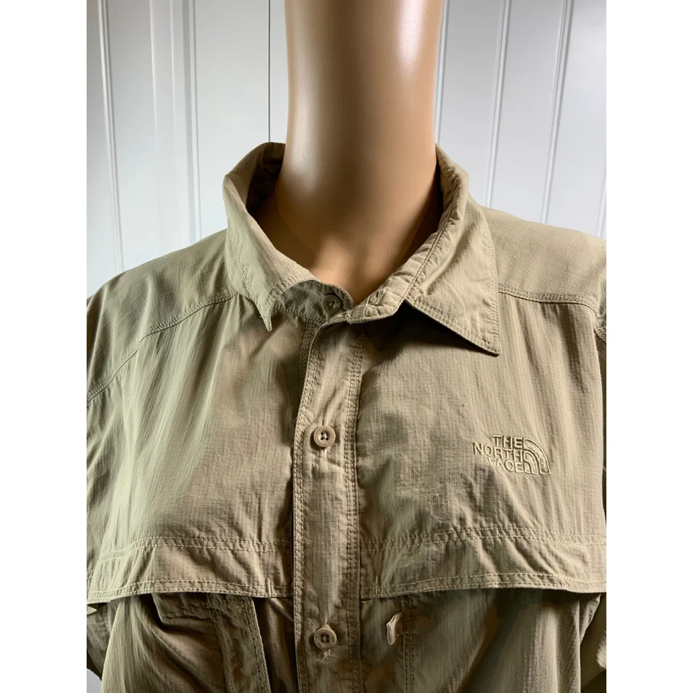 The North‎ Face Men's Button-Up Shirt/Jacket Tan XL Collard Streetwear Gorpcore